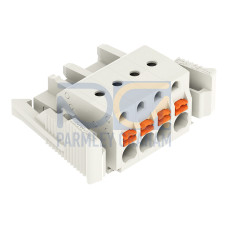 1-conductor female connector, push-button, Push-in CAGE CLAMP&reg;, light gray