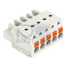 1-conductor female connector, push-button, Push-in CAGE CLAMP&reg;, light gray