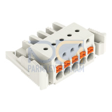 1-conductor female connector, push-button, Push-in CAGE CLAMP&reg;, light gray