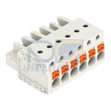1-conductor female connector, push-button, Push-in CAGE CLAMP&reg;, light gray