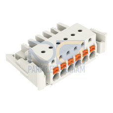 1-conductor female connector, push-button, Push-in CAGE CLAMP&reg;, light gray