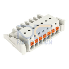1-conductor female connector, push-button, Push-in CAGE CLAMP&reg;, light gray