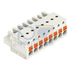1-conductor female connector, push-button, Push-in CAGE CLAMP&reg;, light gray