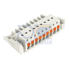 1-conductor female connector, push-button, Push-in CAGE CLAMP&reg;, light gray