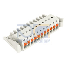 1-conductor female connector, push-button, Push-in CAGE CLAMP&reg;, light gray