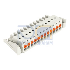 1-conductor female connector, push-button, Push-in CAGE CLAMP&reg;, light gray