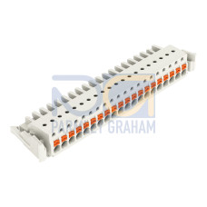 1-conductor female connector, push-button, Push-in CAGE CLAMP&reg;, light gray