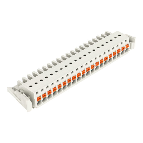 1-conductor female connector, push-button, Push-in CAGE CLAMP&reg;, light gray