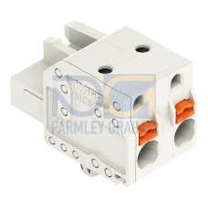 1-conductor female connector, push-button, Push-in CAGE CLAMP&reg;, light gray