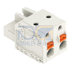 1-conductor female connector, push-button, Push-in CAGE CLAMP&reg;, light gray