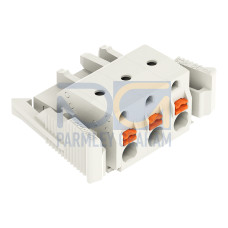 1-conductor female connector, push-button, Push-in CAGE CLAMP&reg;, light gray
