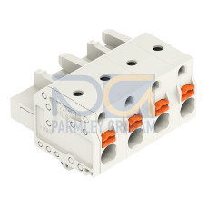 1-conductor female connector, push-button, Push-in CAGE CLAMP&reg;, light gray