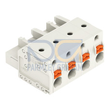 1-conductor female connector, push-button, Push-in CAGE CLAMP&reg;, light gray