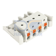 1-conductor female connector, push-button, Push-in CAGE CLAMP&reg;, light gray