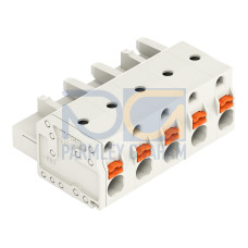1-conductor female connector, push-button, Push-in CAGE CLAMP&reg;, light gray