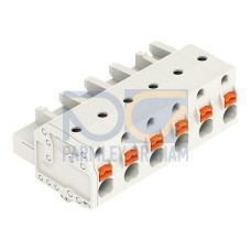 1-conductor female connector, push-button, Push-in CAGE CLAMP&reg;, light gray