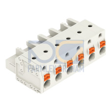 1-conductor female connector, push-button, Push-in CAGE CLAMP&reg;, light gray