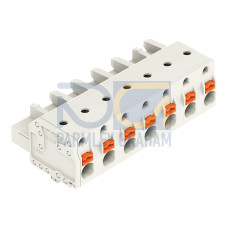 1-conductor female connector, push-button, Push-in CAGE CLAMP&reg;, light gray