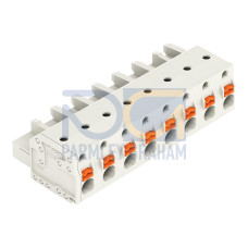 1-conductor female connector, push-button, Push-in CAGE CLAMP&reg;, light gray