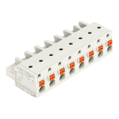 1-conductor female connector, push-button, Push-in CAGE CLAMP&reg;, light gray