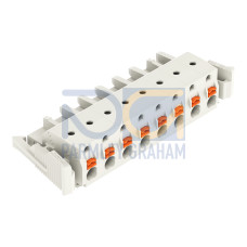 1-conductor female connector, push-button, Push-in CAGE CLAMP&reg;, light gray