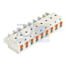 1-conductor female connector, push-button, Push-in CAGE CLAMP&reg;, light gray