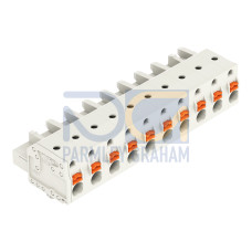 1-conductor female connector, push-button, Push-in CAGE CLAMP&reg;, light gray