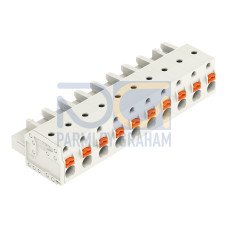 1-conductor female connector, push-button, Push-in CAGE CLAMP&reg;, light gray