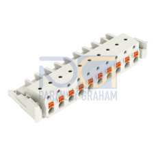 1-conductor female connector, push-button, Push-in CAGE CLAMP&reg;, light gray