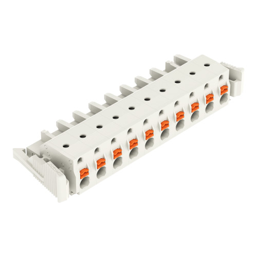 1-conductor female connector, push-button, Push-in CAGE CLAMP&reg;, light gray