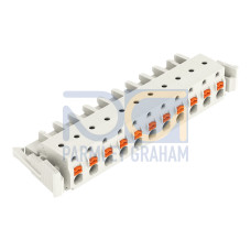 1-conductor female connector, push-button, Push-in CAGE CLAMP&reg;, light gray