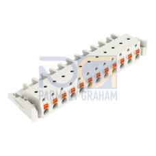 1-conductor female connector, push-button, Push-in CAGE CLAMP&reg;, light gray