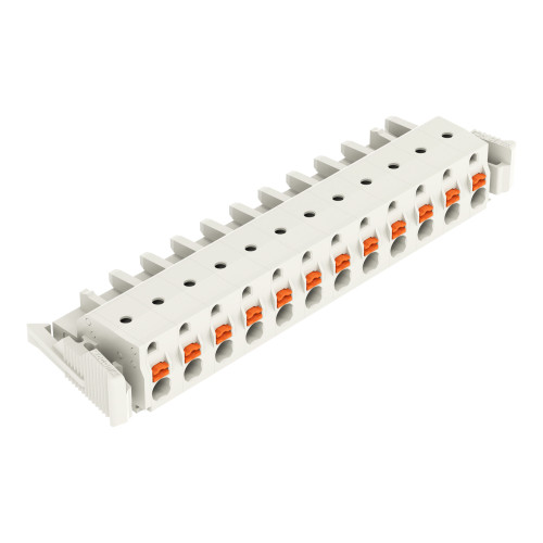 1-conductor female connector, push-button, Push-in CAGE CLAMP&reg;, light gray