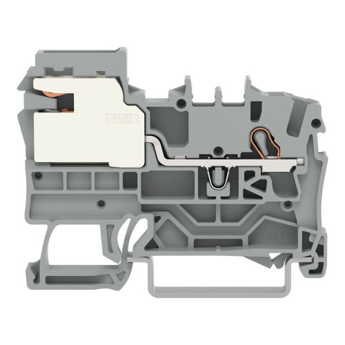 1-conductor power distribution disconnect terminal block, 2.5 mm&sup2;, Push-in CAGE CLAMP&reg;, gray