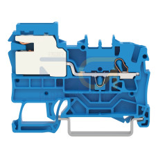 1-conductor N-disconnect terminal block, 2.5 mm&sup2;, Push-in CAGE CLAMP&reg;, blue