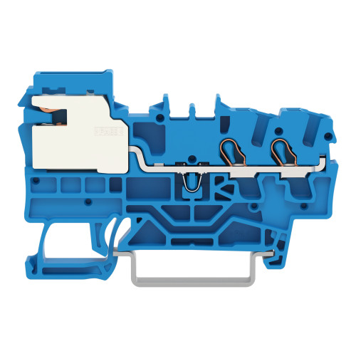 2-conductor N-disconnect terminal block, 2.5 mm&sup2;, Push-in CAGE CLAMP&reg;, blue