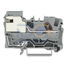 1-conductor power distribution disconnect terminal block, 6 mm&sup2;, Push-in CAGE CLAMP&reg;, gray