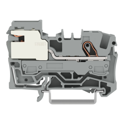 1-conductor power distribution disconnect terminal block, 6 mm&sup2;, Push-in CAGE CLAMP&reg;, gray