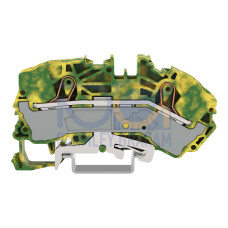 2-conductor ground terminal block, 16 mm&sup2;, side and center marking, green-yellow