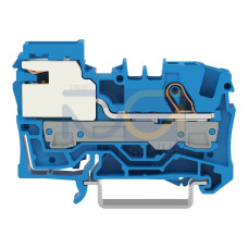1-conductor N-disconnect terminal block, 6 mm&sup2;, Push-in CAGE CLAMP&reg;, blue