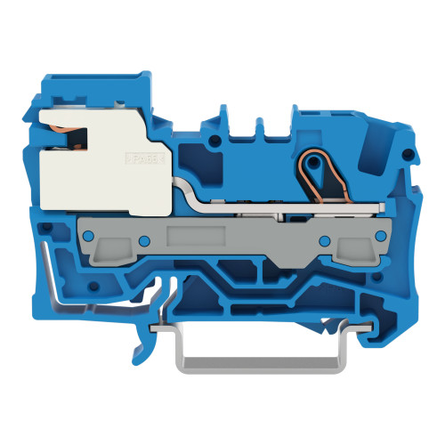 1-conductor N-disconnect terminal block, 6 mm&sup2;, Push-in CAGE CLAMP&reg;, blue