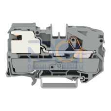 1-conductor power distribution disconnect terminal block, 16 mm&sup2;, Push-in CAGE CLAMP&reg;, gray