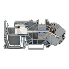 1-conductor power distribution disconnect terminal block, 16 mm&sup2;, Push-in CAGE CLAMP&reg;, gray
