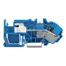 1-conductor N-disconnect terminal block, 16 mm&sup2;, Push-in CAGE CLAMP&reg;, blue