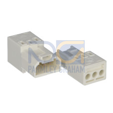 Female connector, without ground contact, 5-pole, white