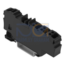 Distribution terminal block, with operating slots, 1 x 6 mm&sup2; / 6 x 1.5 mm&sup2;, black