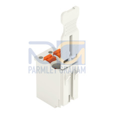 1-conductor female connector, push-button, Push-in CAGE CLAMP&reg;, light gray