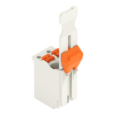 1-conductor female connector, push-button, Push-in CAGE CLAMP&reg;, light gray