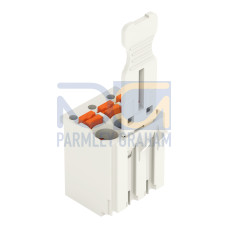 1-conductor female connector, push-button, Push-in CAGE CLAMP&reg;, light gray