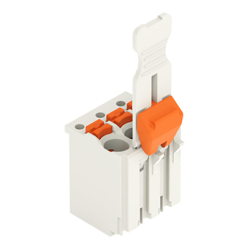 1-conductor female connector, push-button, Push-in CAGE CLAMP&reg;, light gray